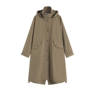 Hooded long coat